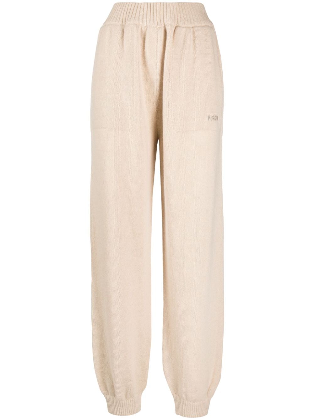 MSGM Jogginghose mit Logo-Stickerei - Nude von MSGM