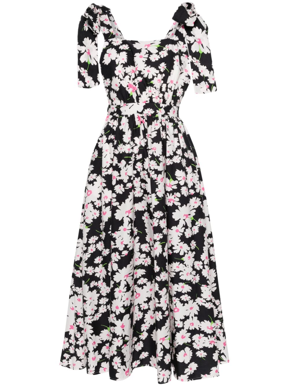 MSGM Kleid mit Blumen-Print - Schwarz von MSGM