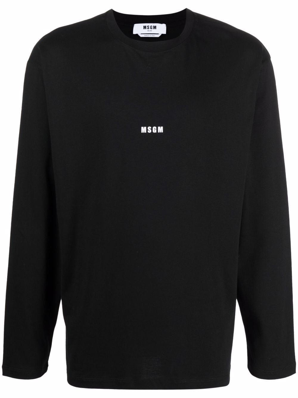 MSGM Langarmshirt mit Logo-Print - Schwarz von MSGM