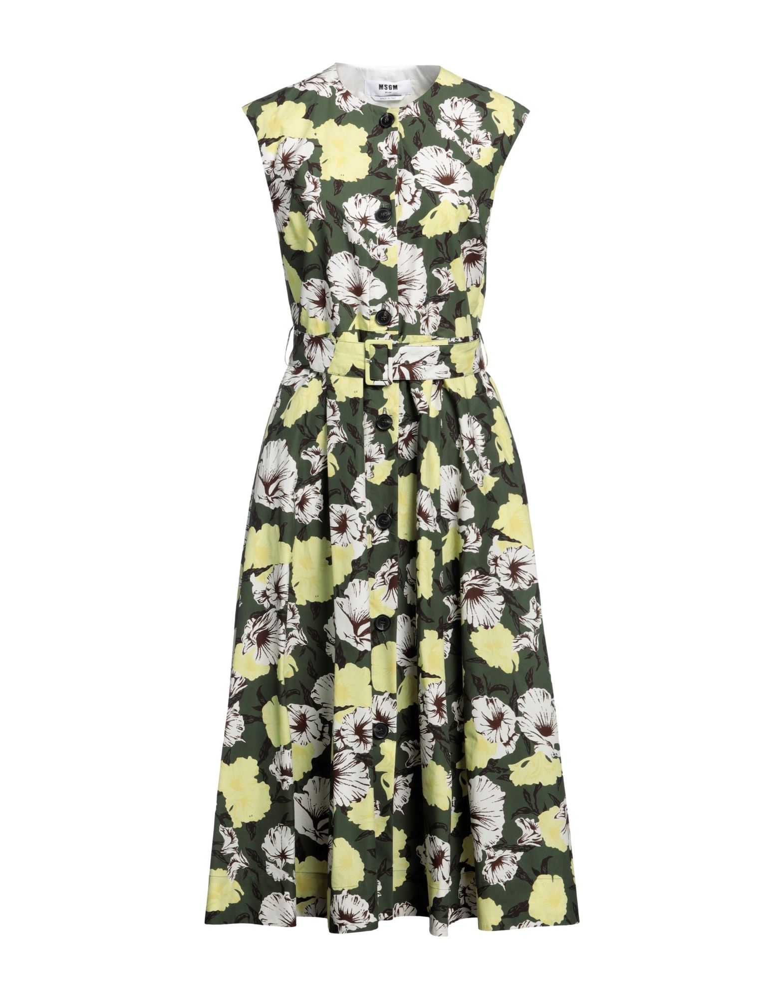 MSGM Midi-kleid Damen Dunkelgrün von MSGM