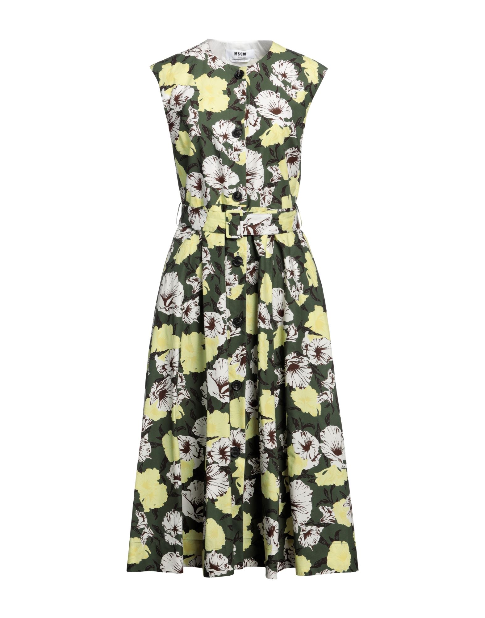 MSGM Midi-kleid Damen Dunkelgrün von MSGM