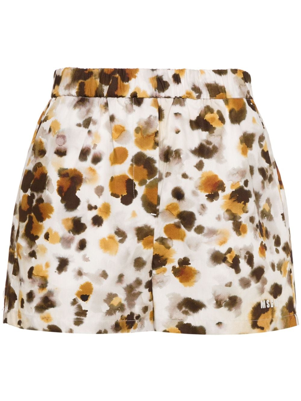 MSGM Popeline-Shorts mit grafischem Print - Nude von MSGM