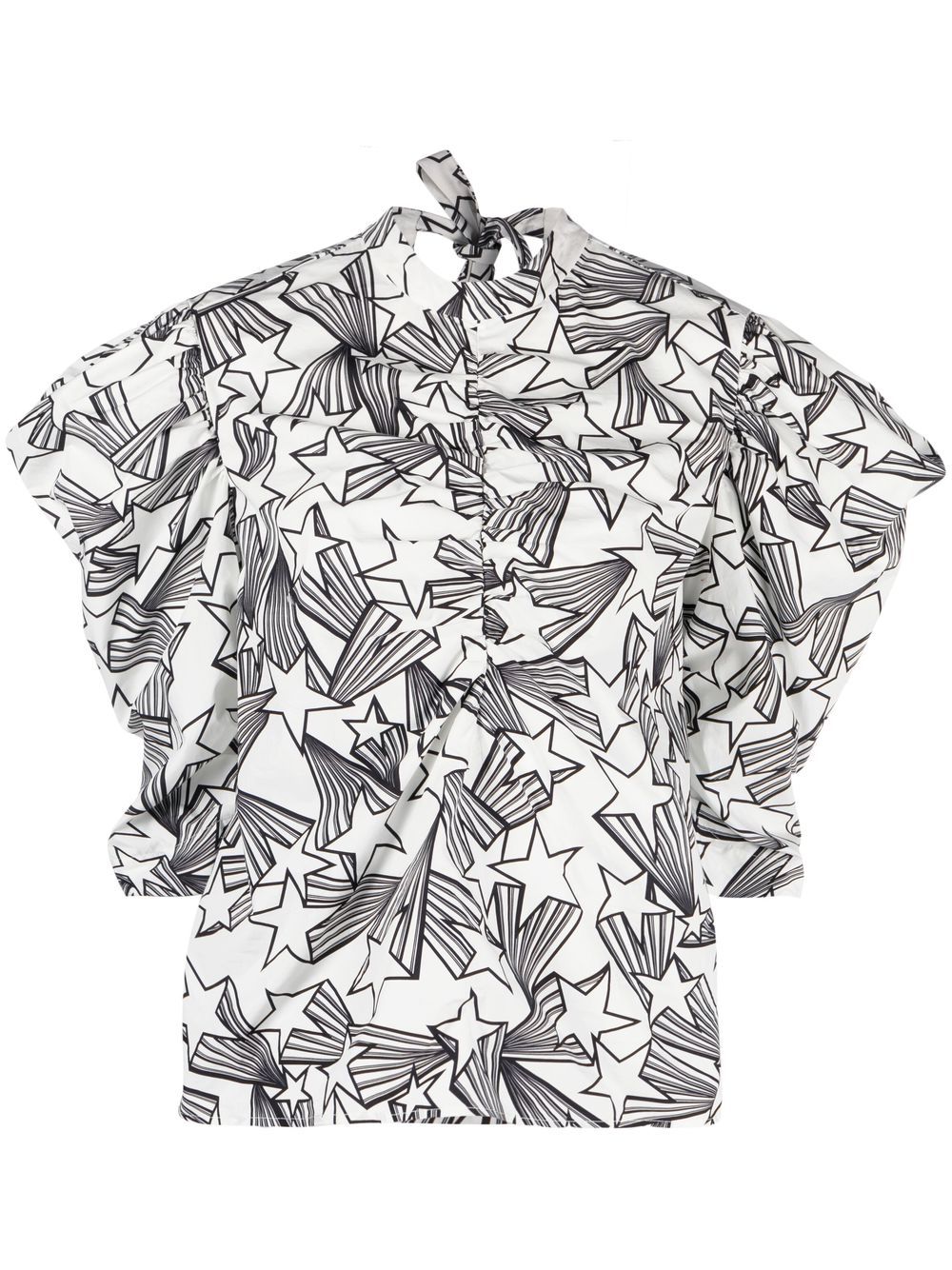 MSGM Bluse mit Print - Weiß von MSGM