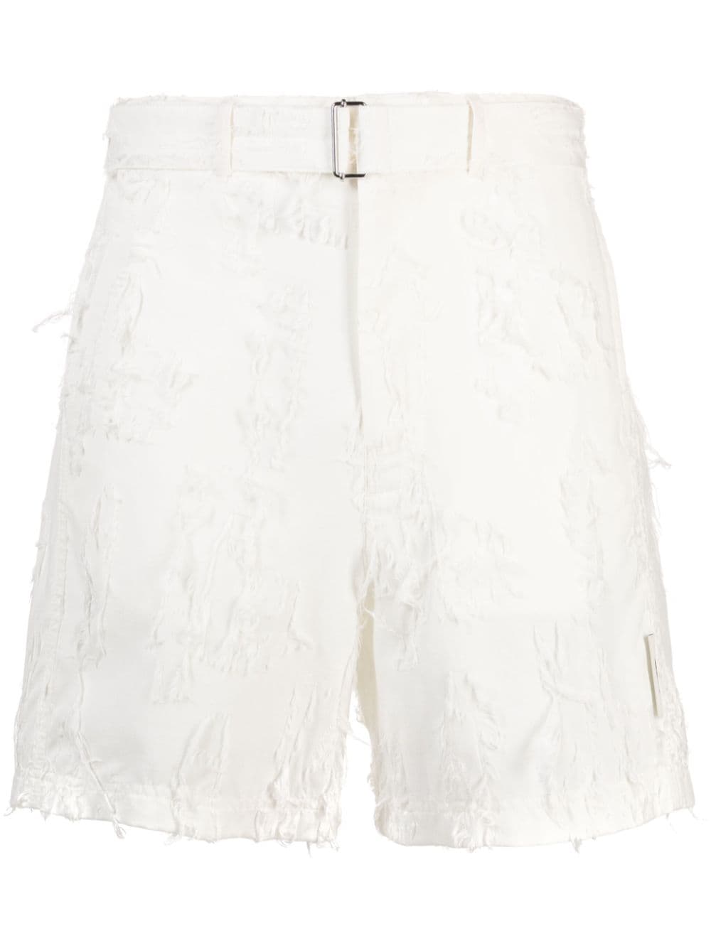 MSGM Shorts im Distressed-Look mit Gürtel - Nude von MSGM