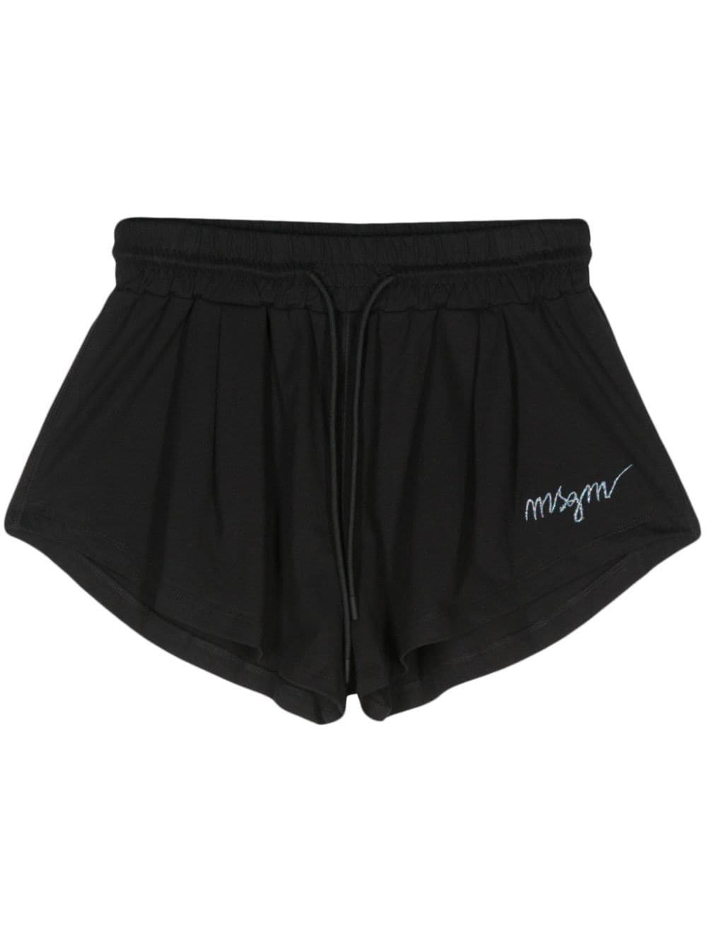 MSGM Shorts mit Logo-Stickerei - Schwarz von MSGM