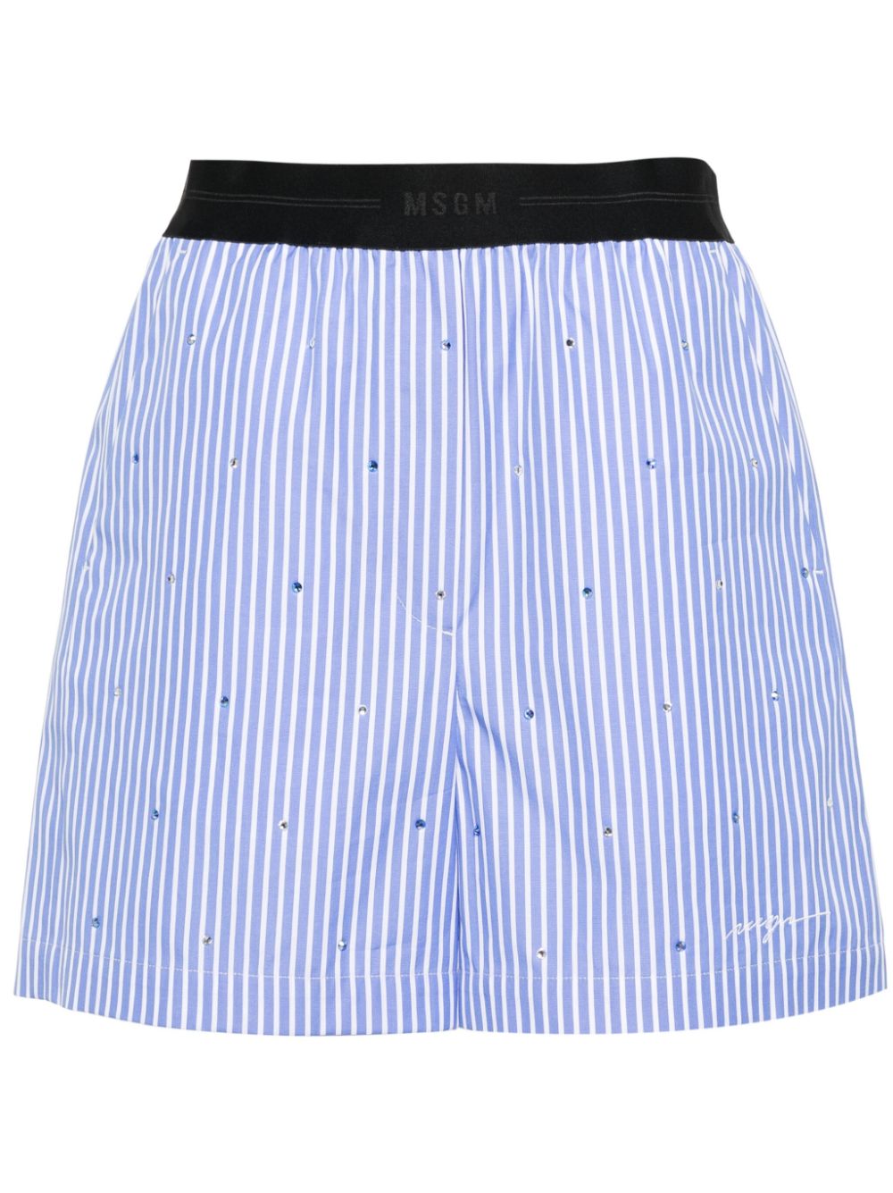 MSGM Shorts mit Strassverzierung - Blau von MSGM