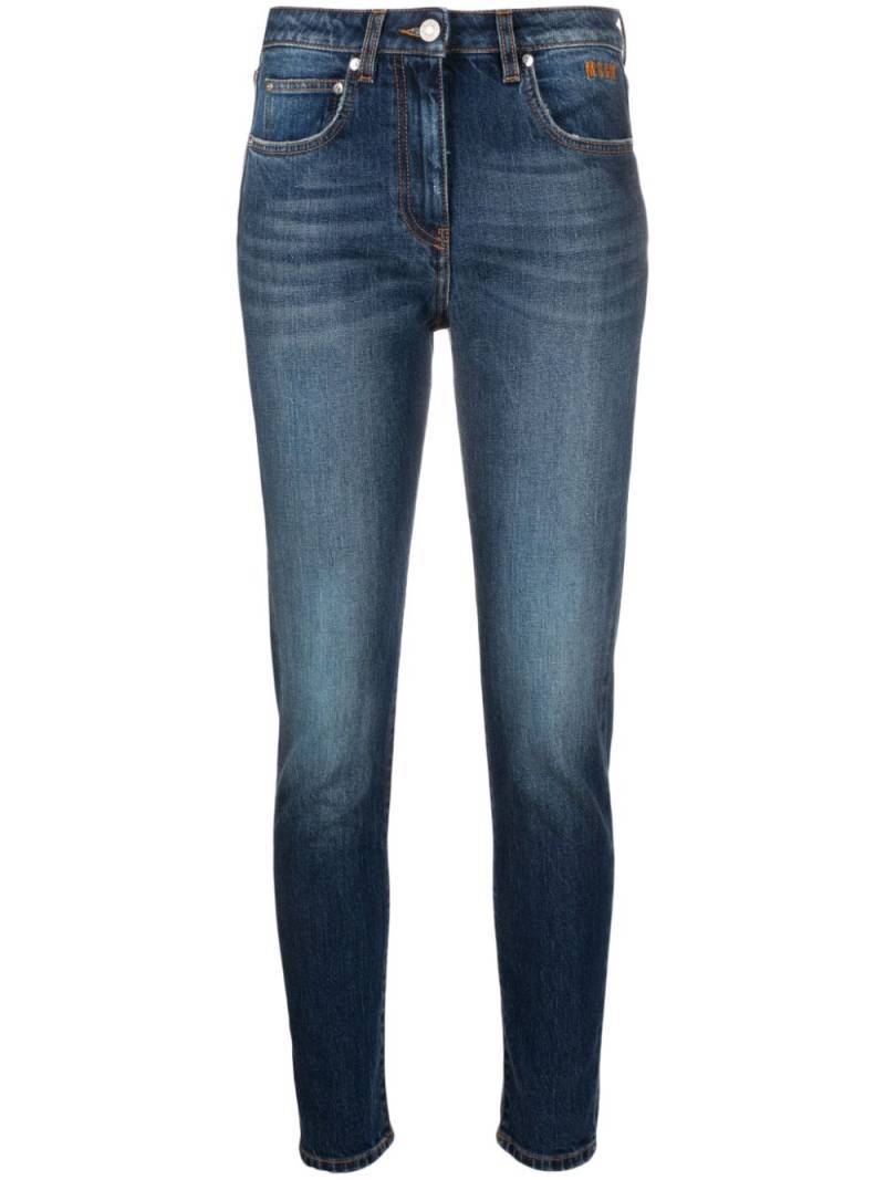 MSGM Skinny-Jeans mit hohem Bund - Blau von MSGM