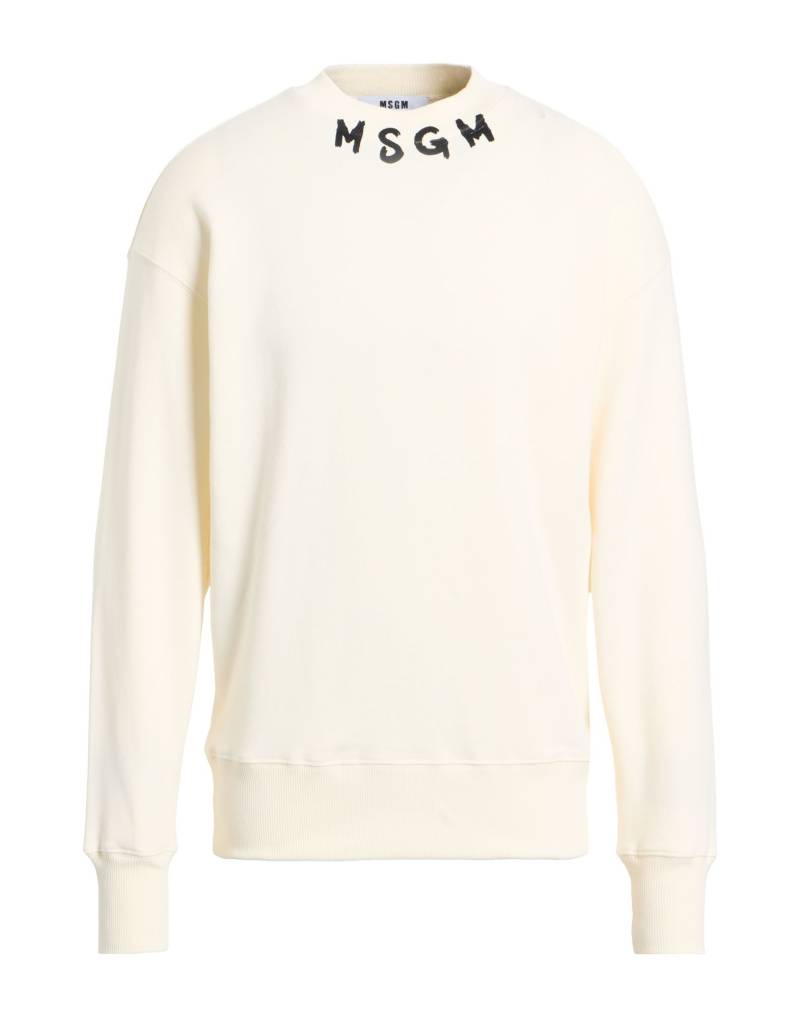 MSGM Sweatshirt Herren Cremeweiß von MSGM