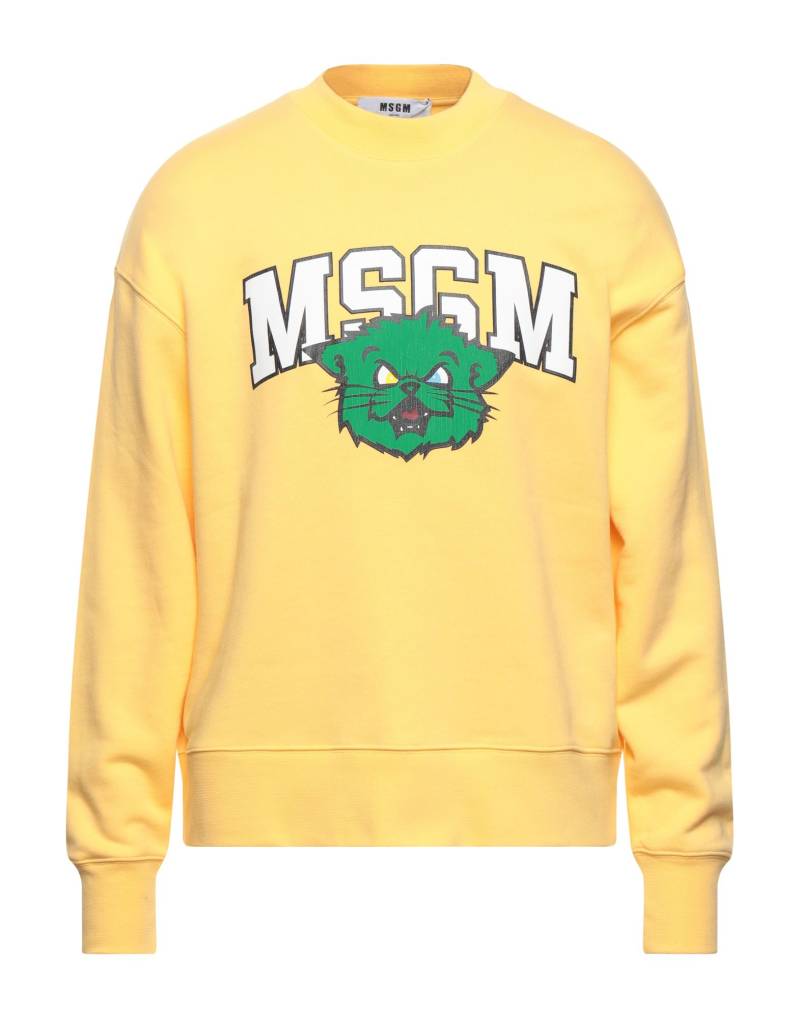 MSGM Sweatshirt Herren Pastellgelb von MSGM