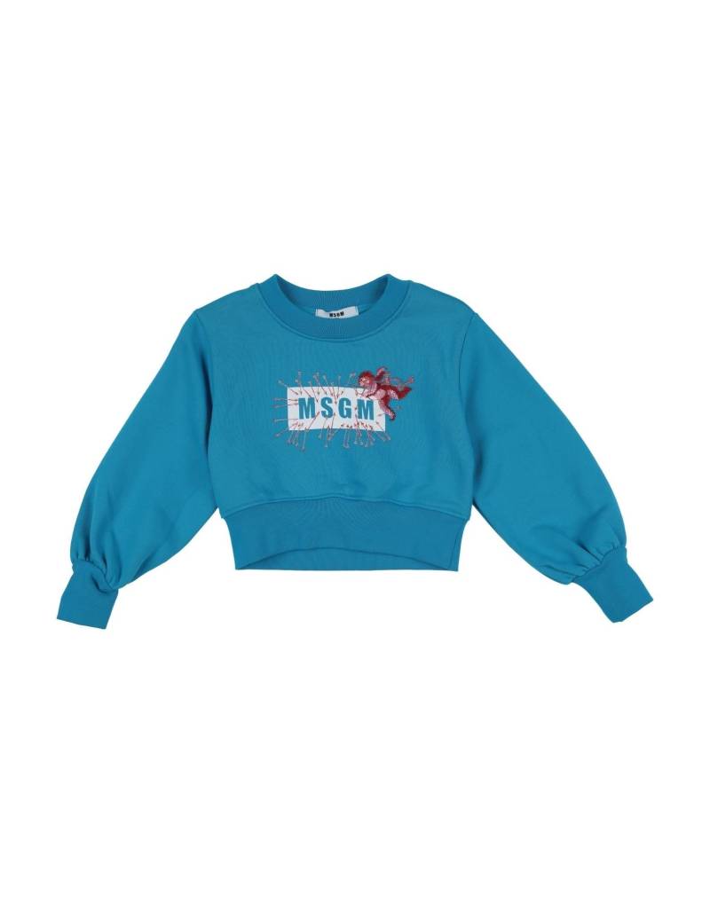 MSGM Sweatshirt Kinder Azurblau von MSGM