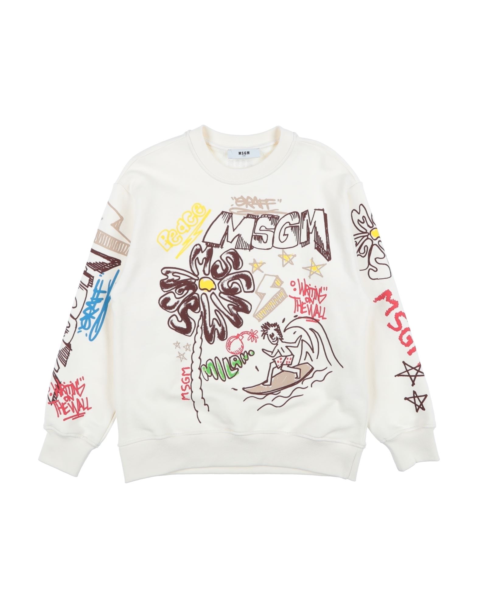 MSGM Sweatshirt Kinder Cremeweiß von MSGM