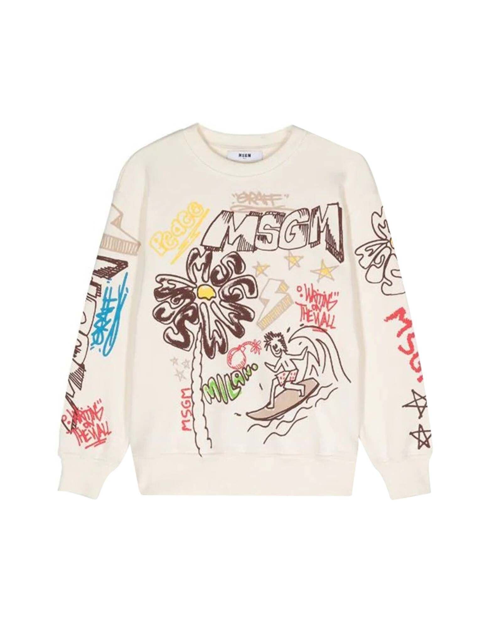 MSGM Sweatshirt Kinder Cremeweiß von MSGM