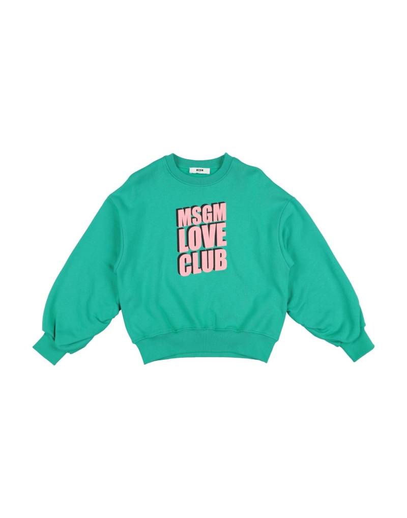 MSGM Sweatshirt Kinder Smaragdgrün von MSGM