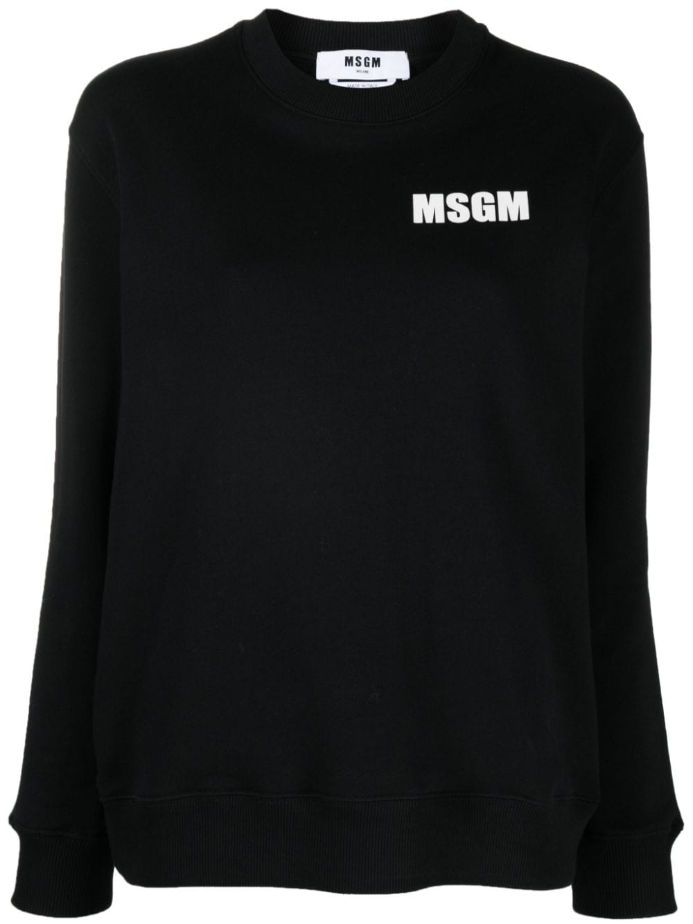 MSGM Sweatshirt mit Logo-Applikation - Schwarz von MSGM