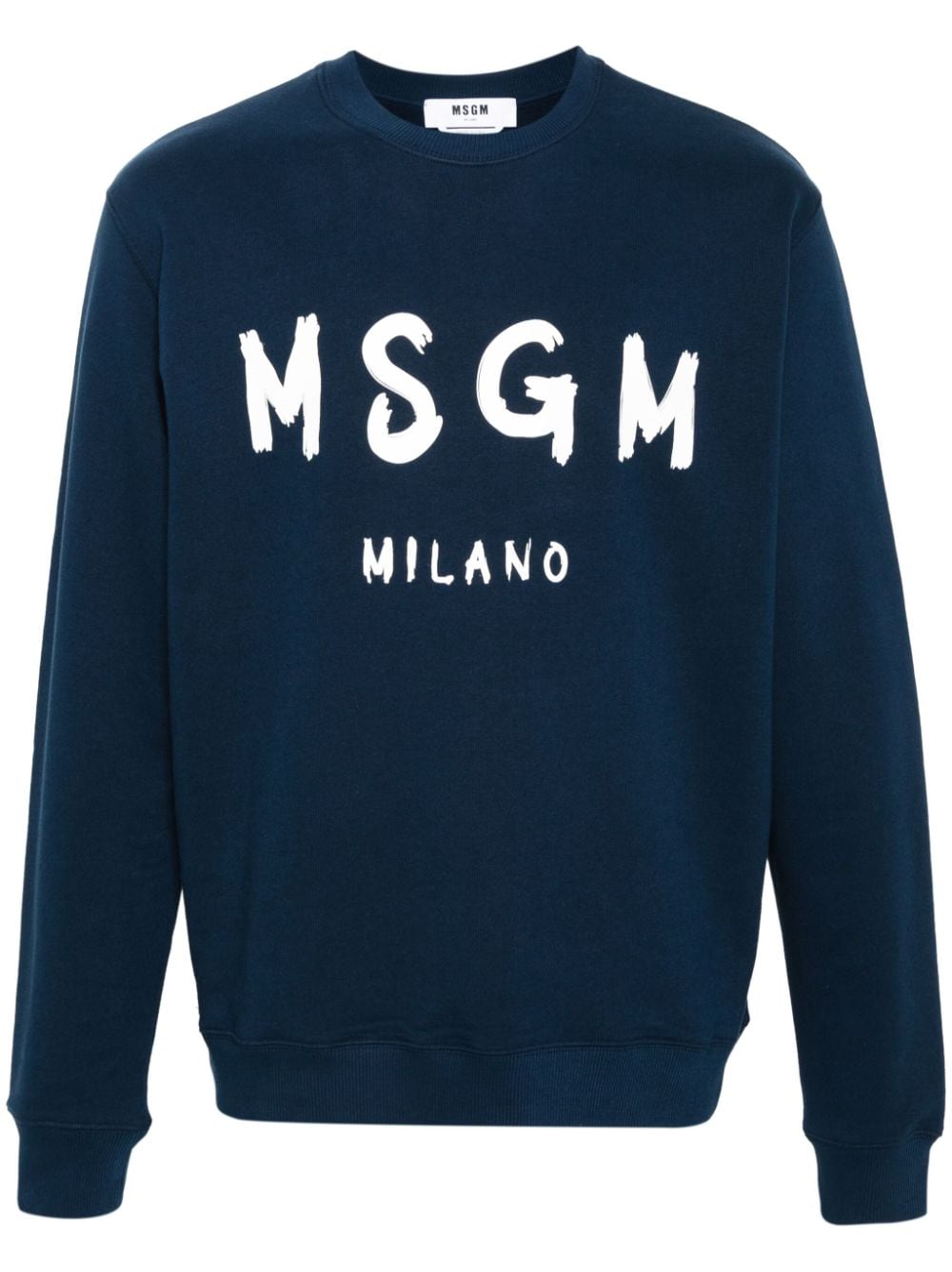 MSGM Sweatshirt mit Logo-Print - Blau von MSGM