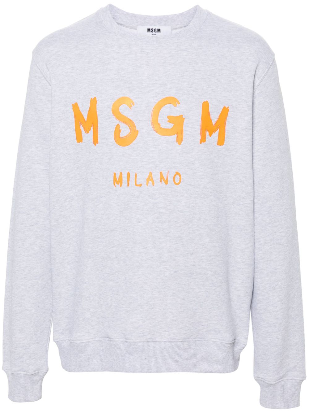 MSGM Sweatshirt mit Logo-Print - Grau von MSGM