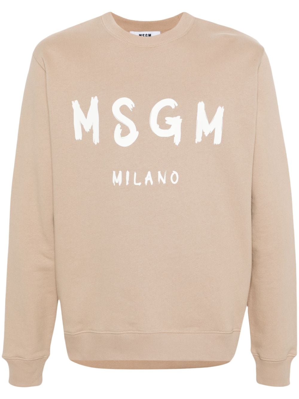 MSGM Sweatshirt mit Logo-Print - Nude von MSGM