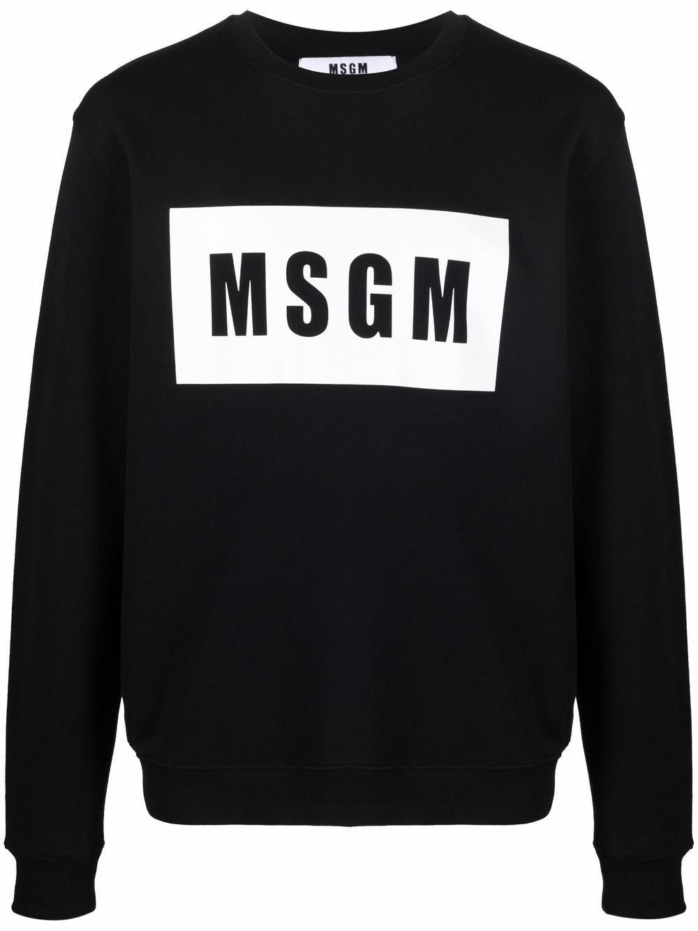 MSGM Sweatshirt mit Logo-Print - Schwarz von MSGM