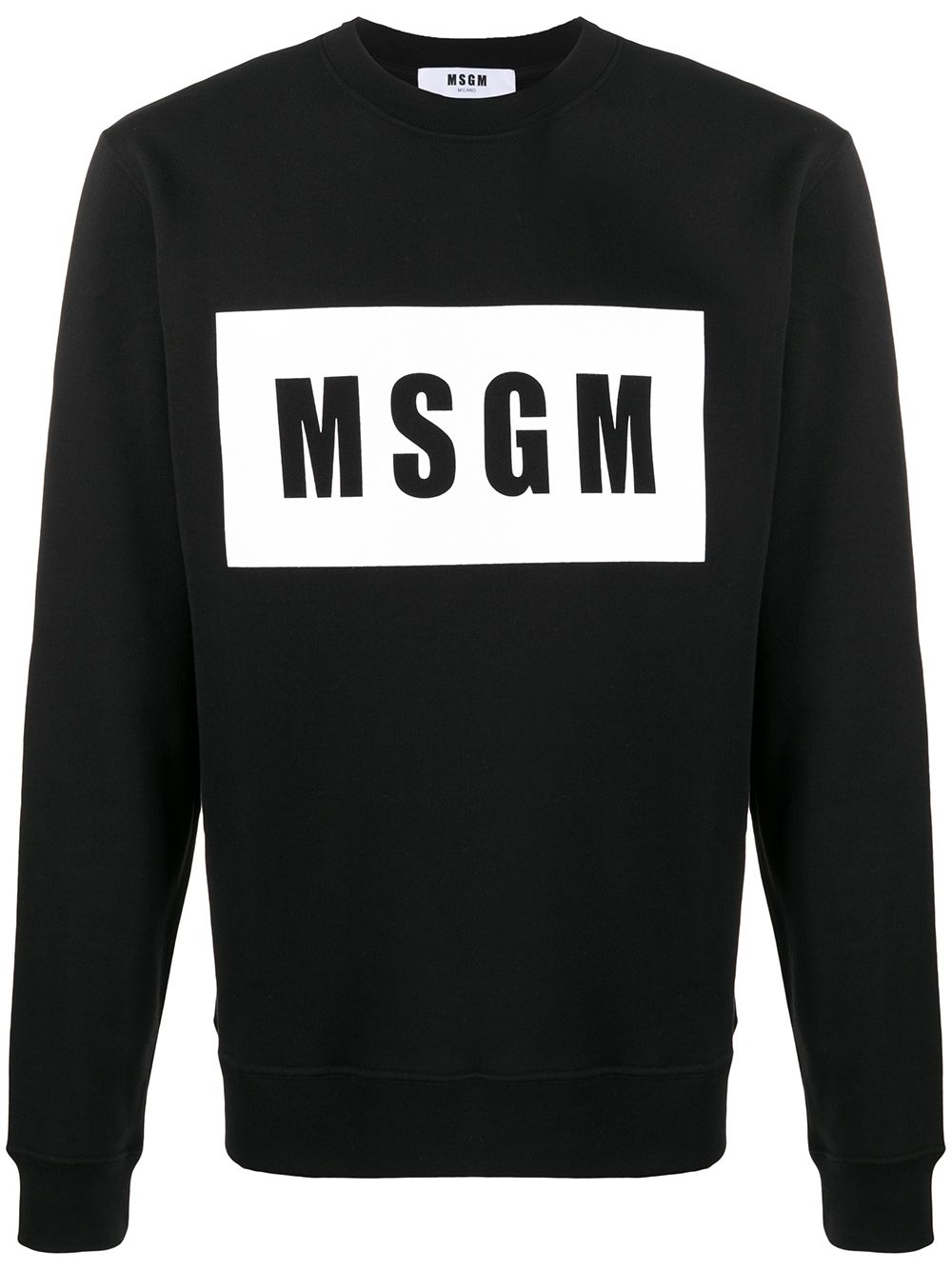 MSGM Sweatshirt mit Logo-Print - Schwarz von MSGM