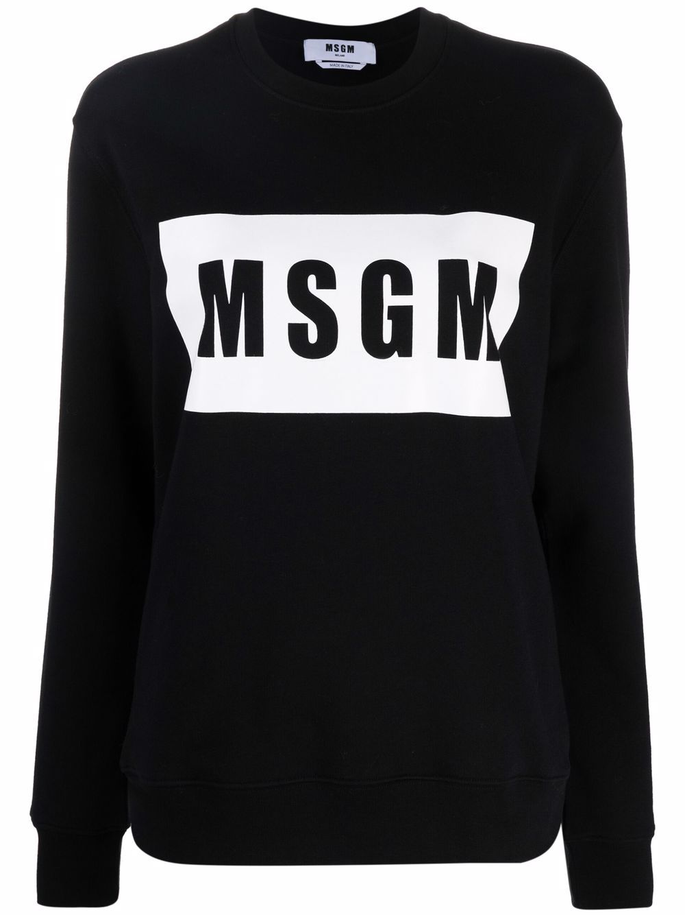 MSGM Sweatshirt mit Logo-Print - Schwarz von MSGM