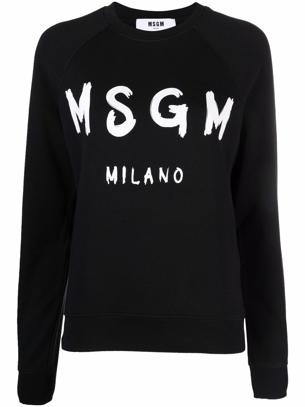 MSGM Sweatshirt mit Logo-Print - Schwarz von MSGM