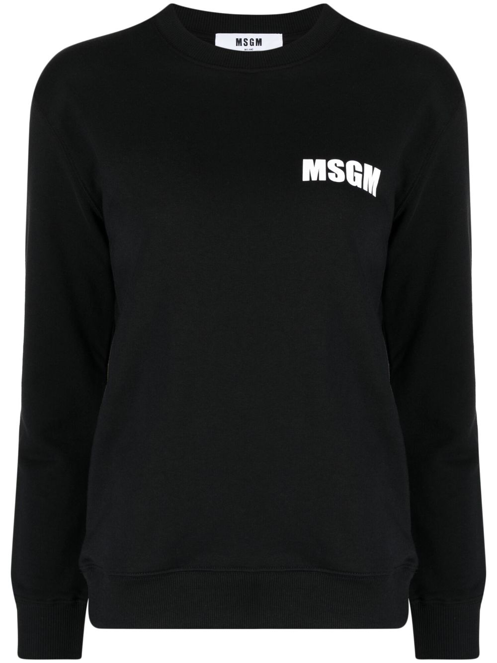 MSGM Sweatshirt mit Logo-Print - Schwarz von MSGM