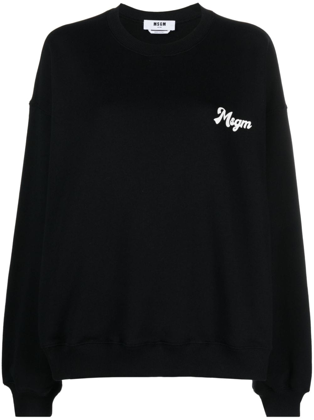 MSGM Sweatshirt mit Logo-Print - Schwarz von MSGM