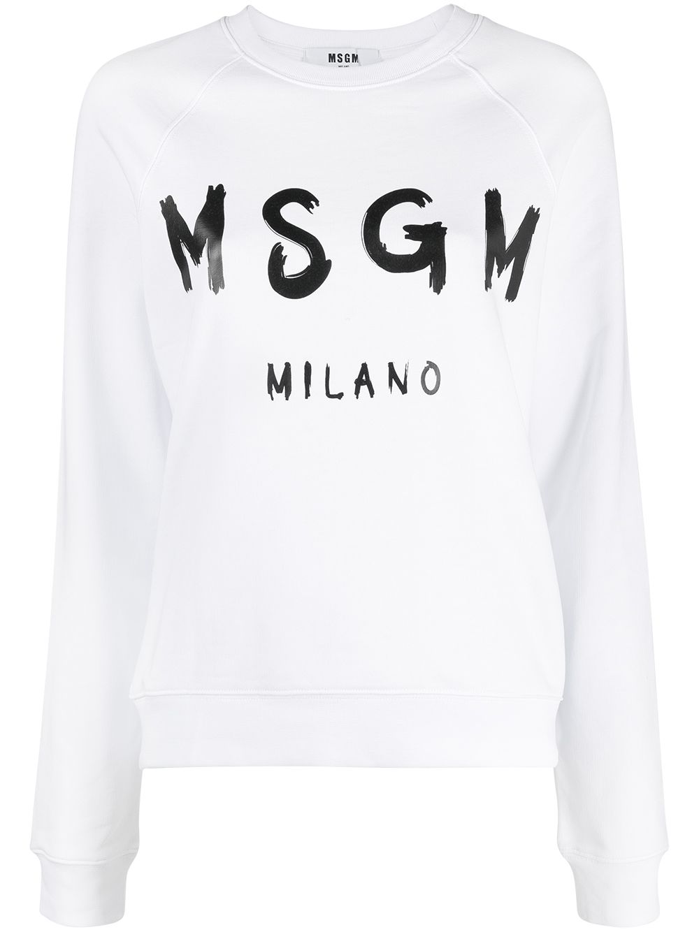 MSGM Sweatshirt mit Logo-Print - Weiß von MSGM