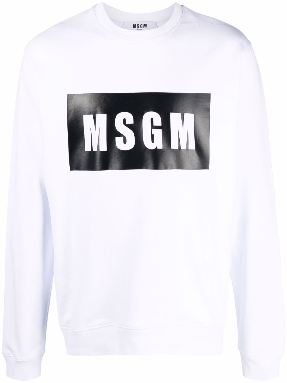 MSGM Sweatshirt mit Logo-Print - Weiß von MSGM