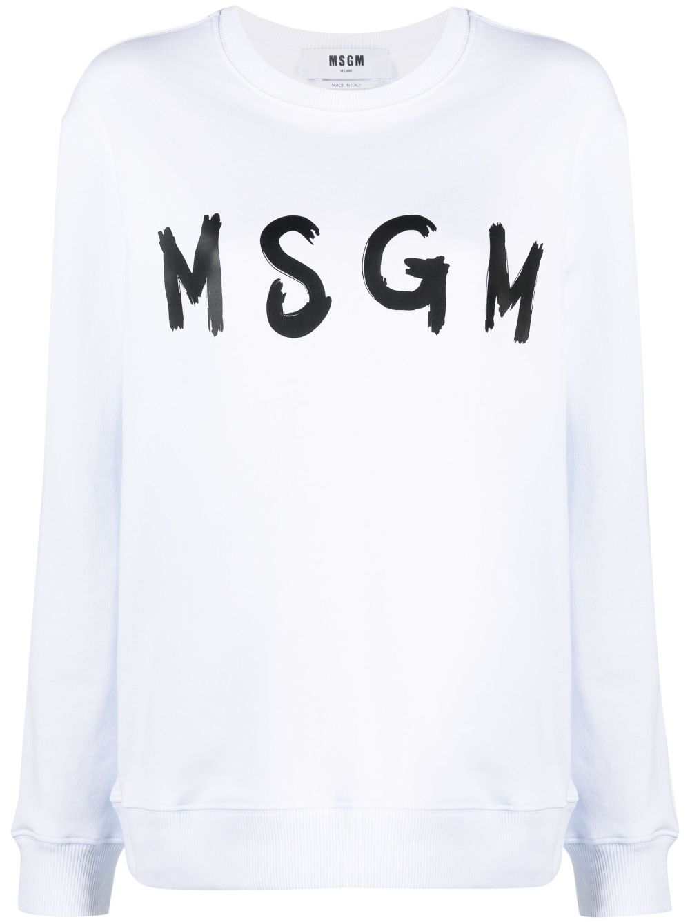 MSGM Sweatshirt mit Logo-Print - Weiß von MSGM