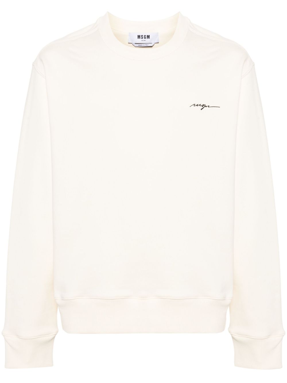 MSGM Sweatshirt mit Logo-Stickerei - Nude von MSGM