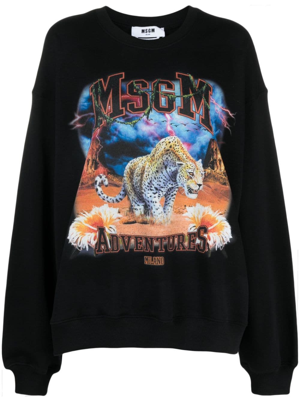 MSGM Sweatshirt mit grafischem Print - Schwarz von MSGM