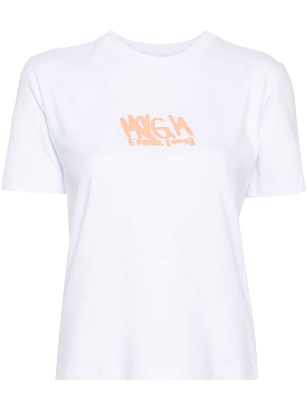 MSGM T-Shirt mit Logo-Applikation - Weiß von MSGM