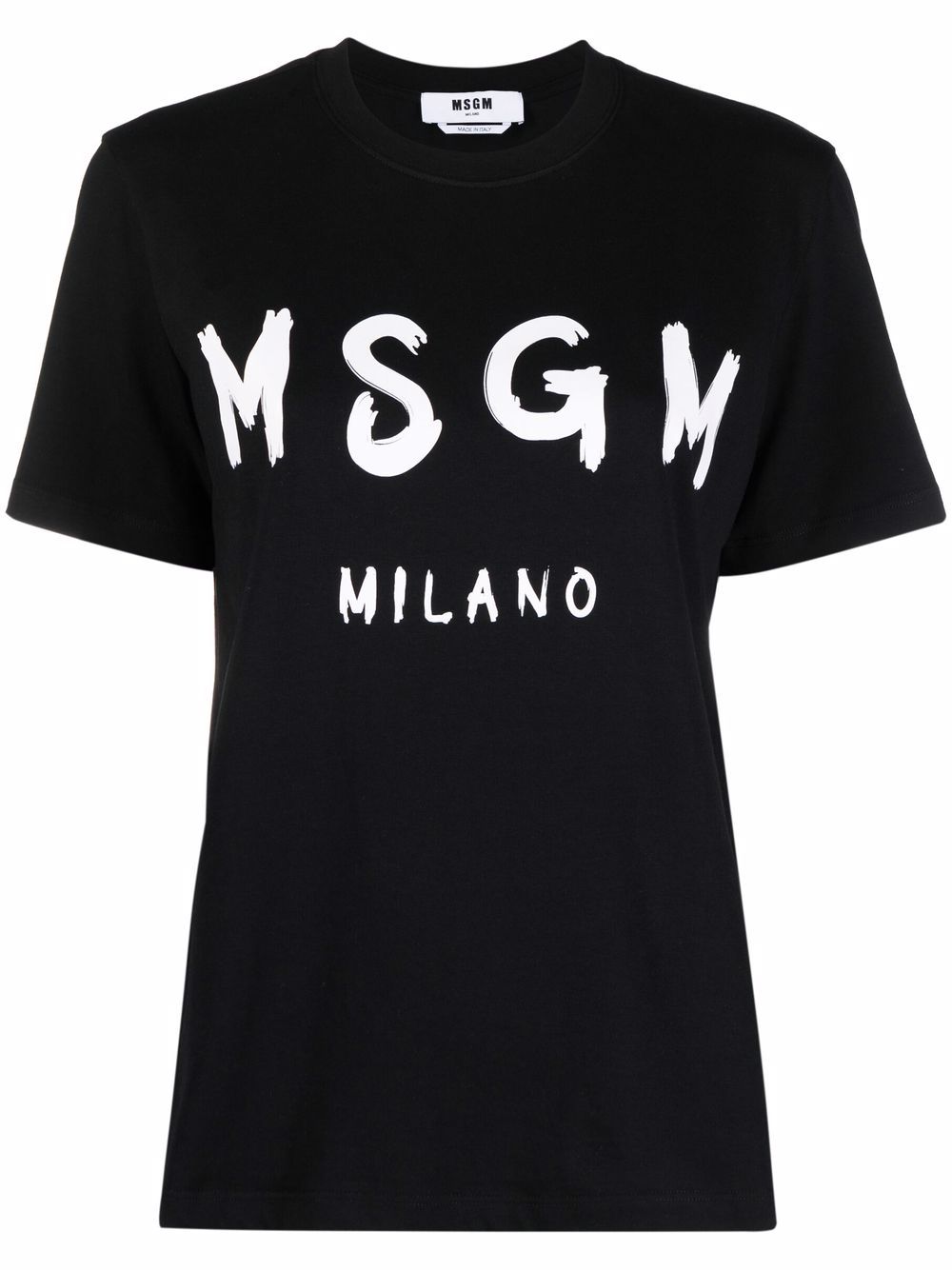 MSGM T-Shirt mit Logo-Print - Schwarz von MSGM