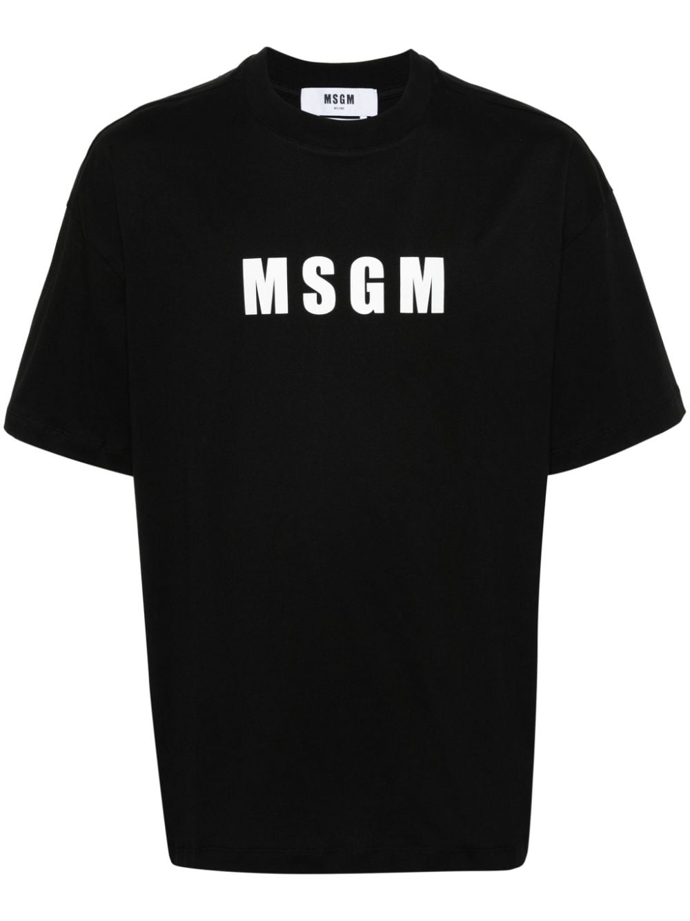 MSGM T-Shirt mit Logo-Print - Schwarz von MSGM