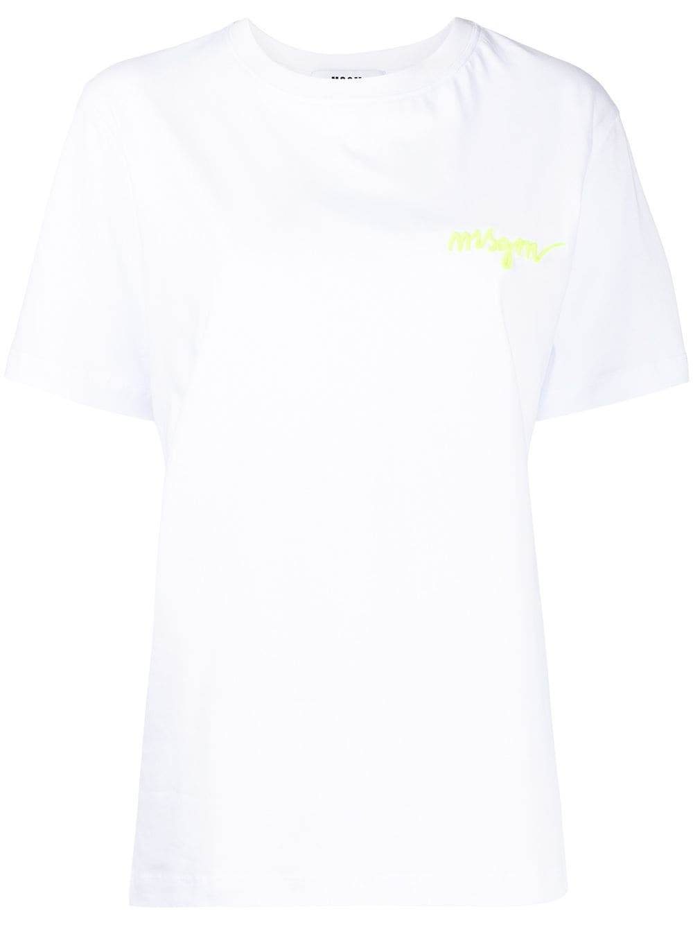 MSGM T-Shirt mit Logo-Print - Weiß von MSGM