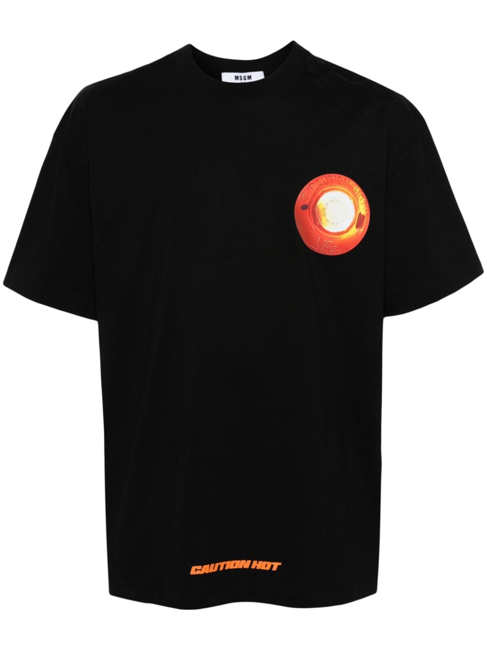 MSGM T-Shirt mit grafischem Print - Schwarz von MSGM