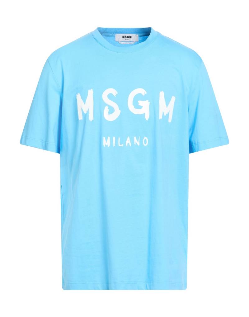 MSGM T-shirts Herren Azurblau von MSGM