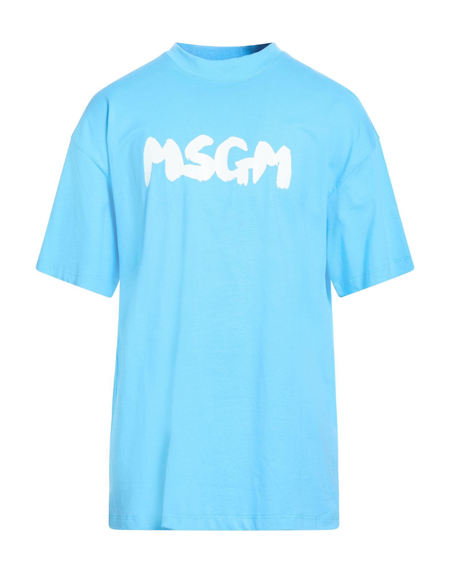 MSGM T-shirts Herren Azurblau von MSGM