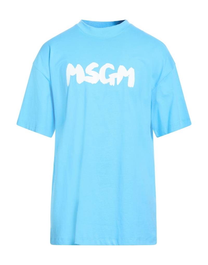 MSGM T-shirts Herren Azurblau von MSGM