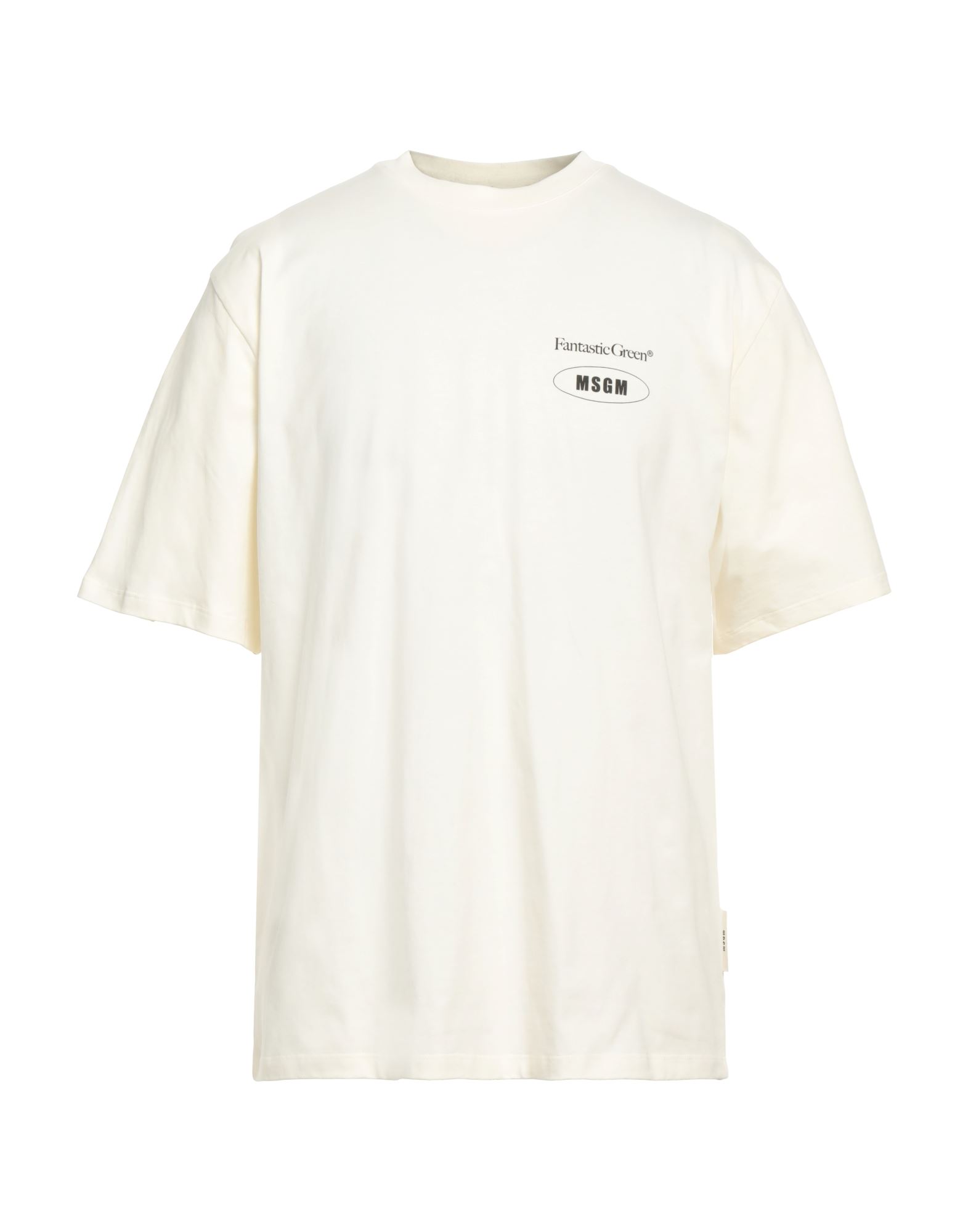 MSGM T-shirts Herren Cremeweiß von MSGM