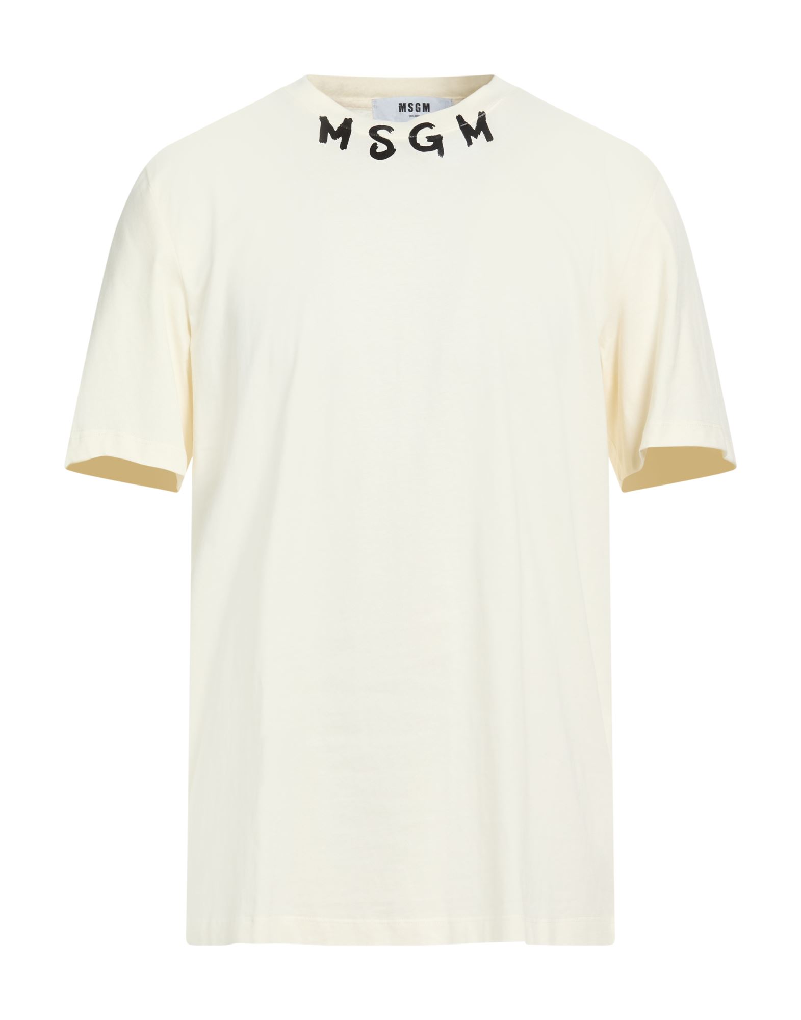 MSGM T-shirts Herren Cremeweiß von MSGM