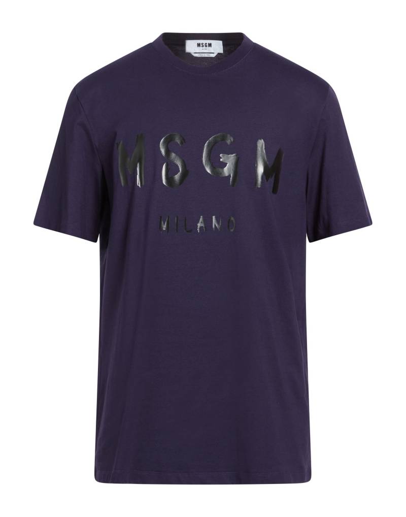 MSGM T-shirts Herren Dunkelviolett von MSGM