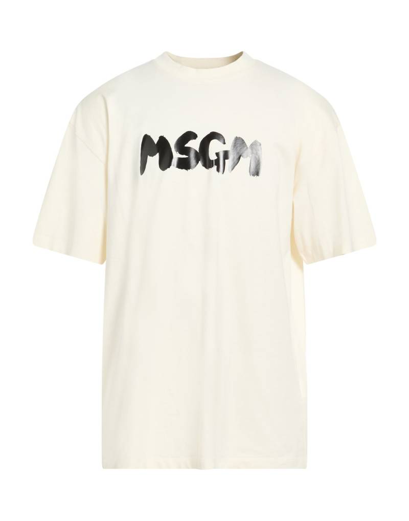 MSGM T-shirts Herren Elfenbein von MSGM