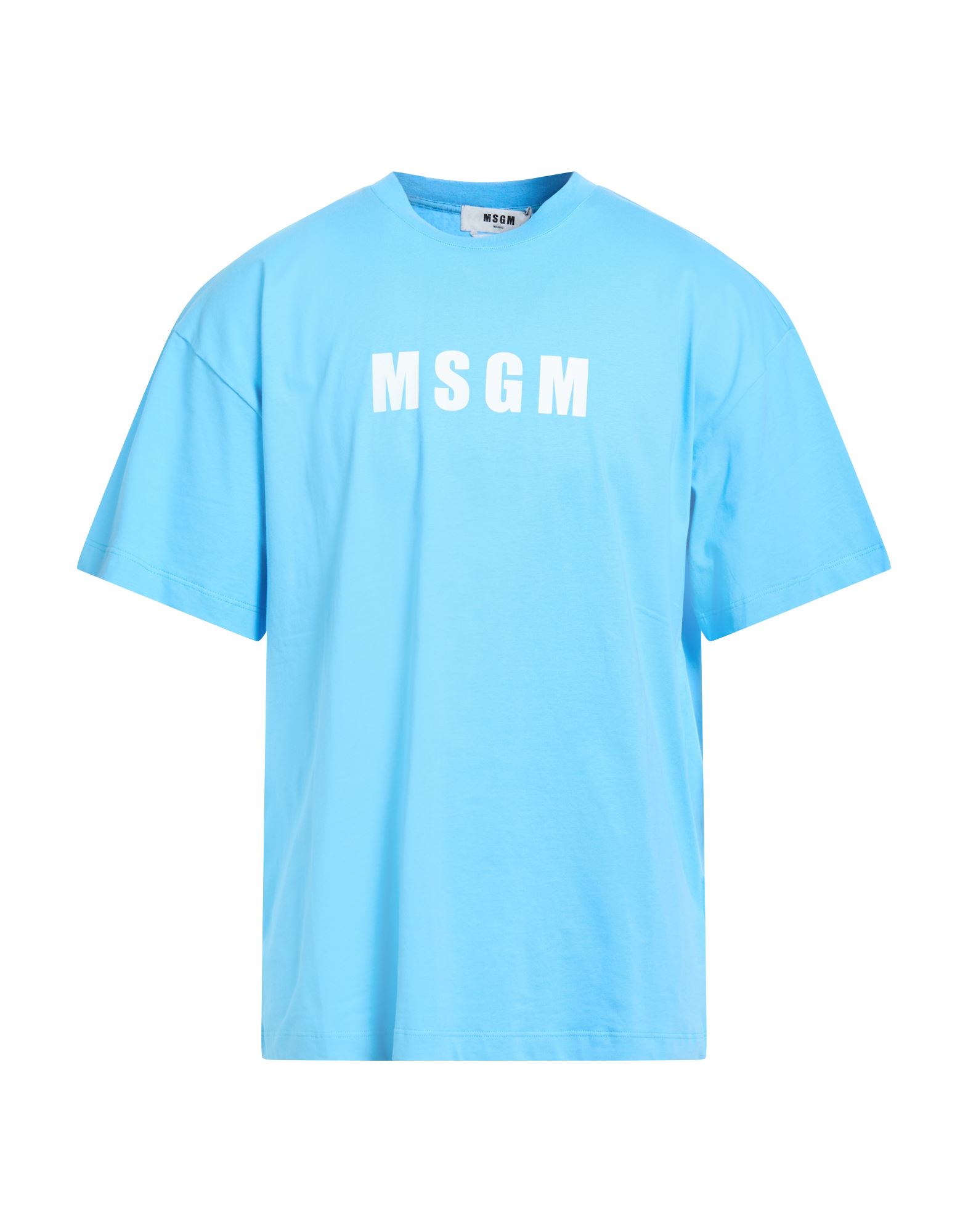 MSGM T-shirts Herren Himmelblau von MSGM