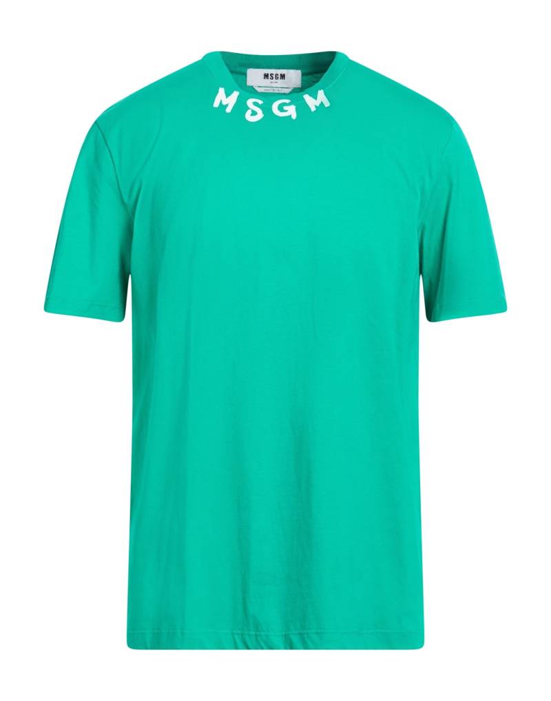 MSGM T-shirts Herren Smaragdgrün von MSGM