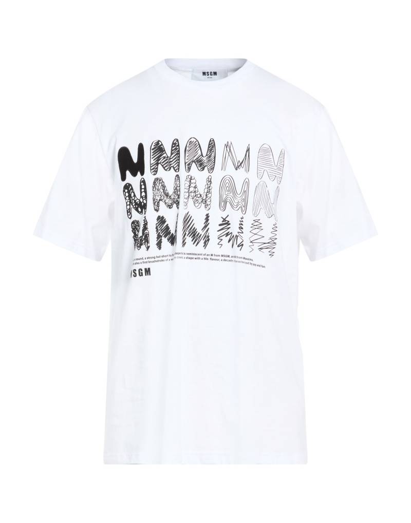 MSGM T-shirts Herren Weiß von MSGM
