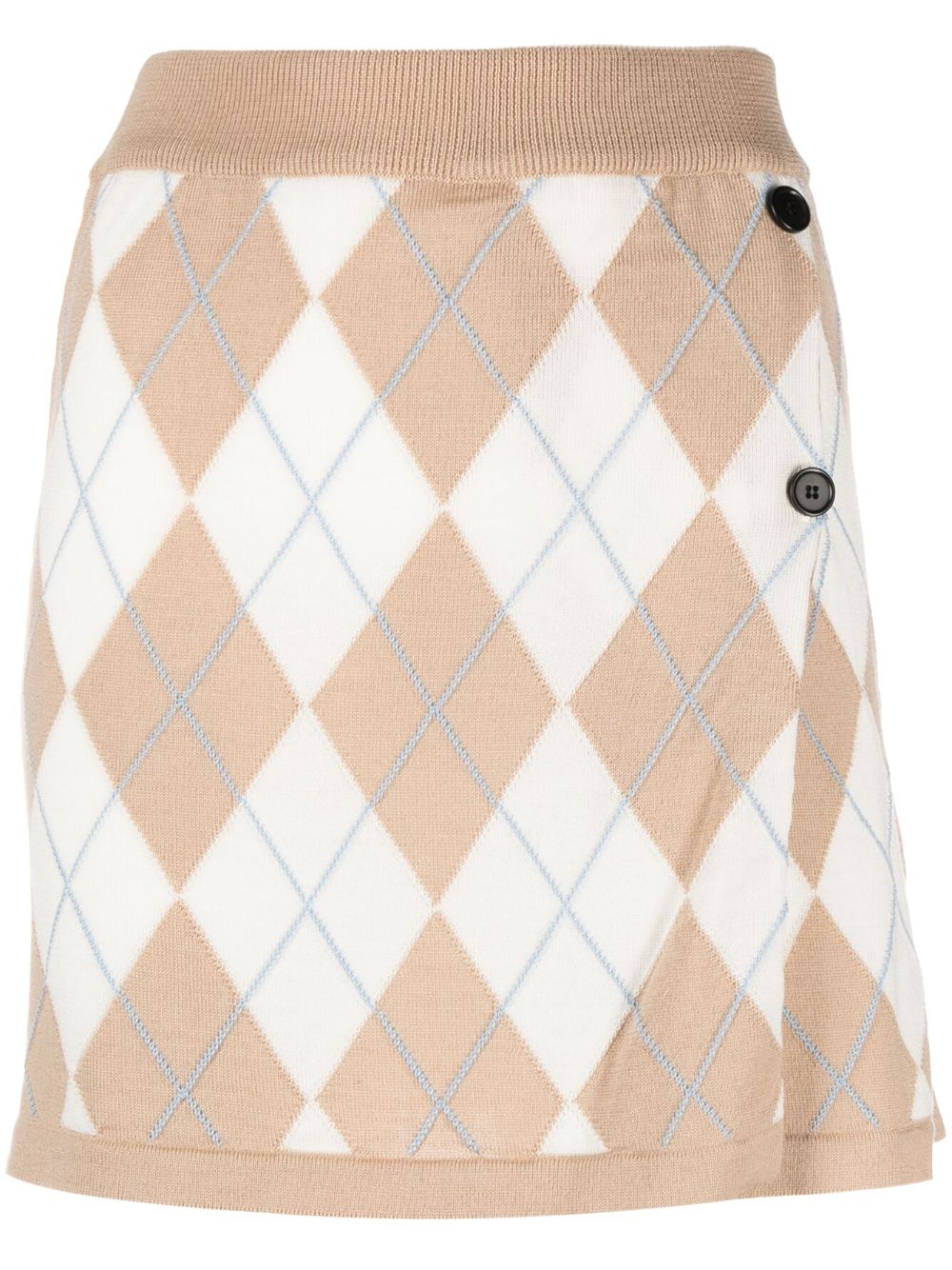 MSGM Minirock mit Argyle-Muster - Nude von MSGM