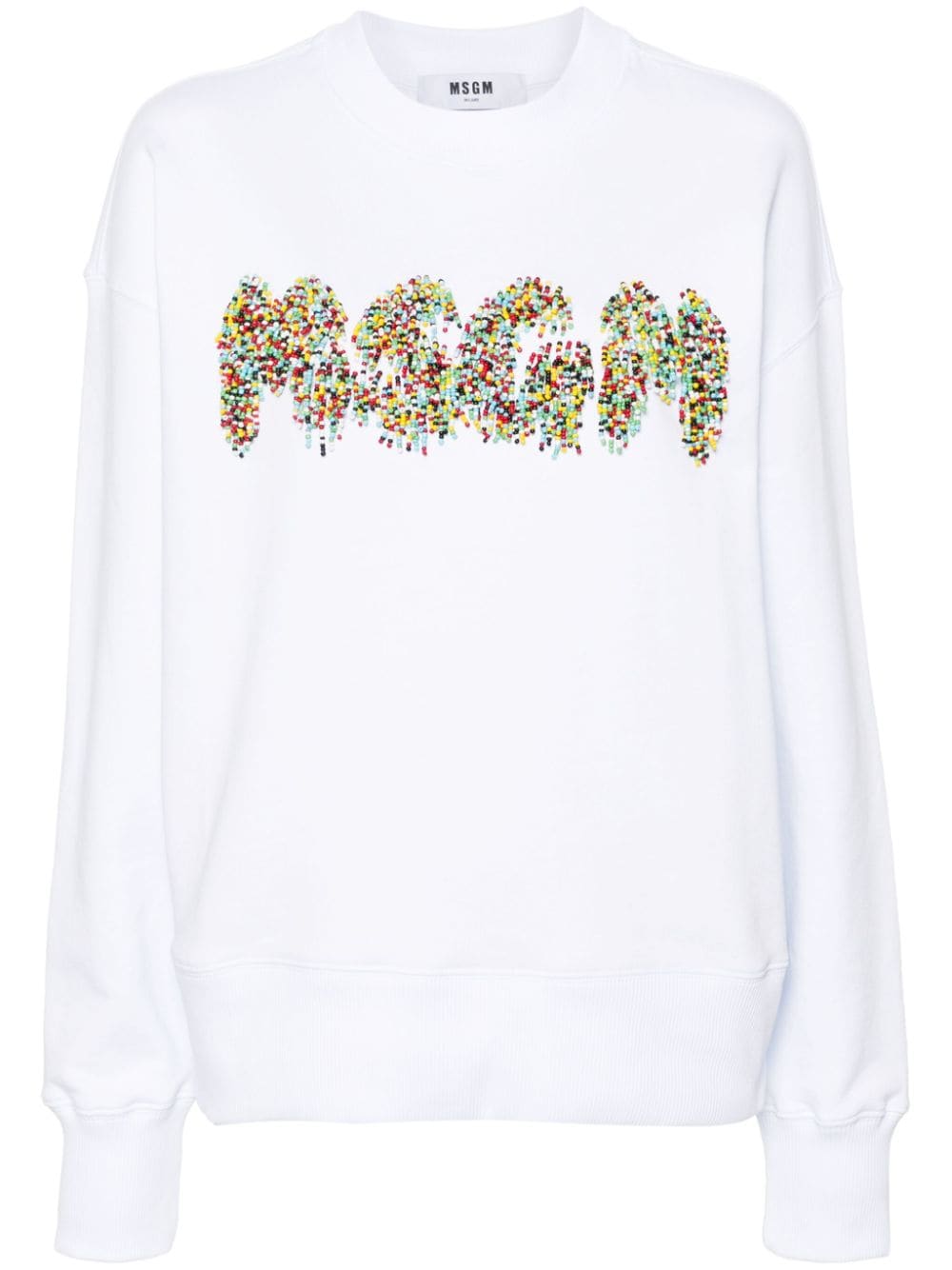 MSGM beaded-logo sweatshirt - Weiß von MSGM