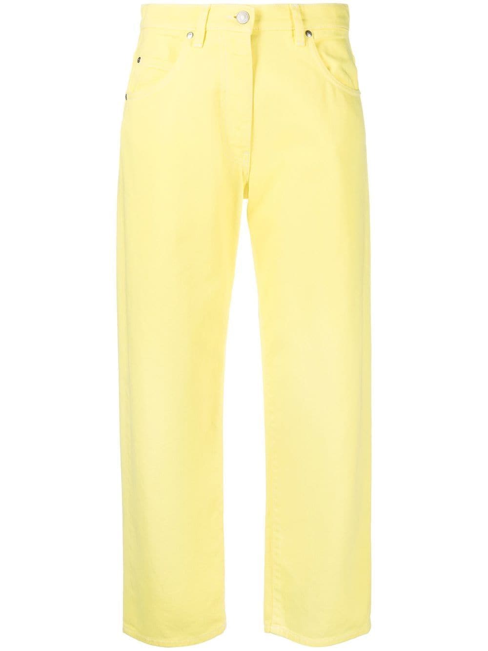 MSGM Gerade Cropped-Jeans - Gelb von MSGM